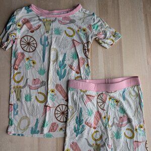 Little Sleepies Pajamas 2 Piece Short Set - 4T Pink Ready to Rodeo